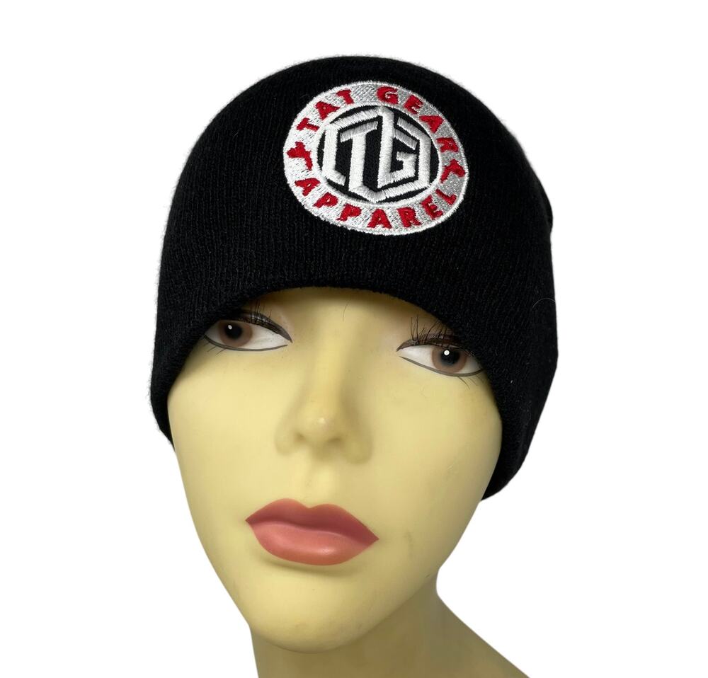 Decky Tat Gear Apparel Acrylic Knit Cuffless Beanie 1 Each Black and Gray NEW